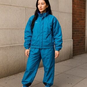 *Vintage 80's Columbia Sportswear Co Interchange Ski Snow Suit Womens Large Teal